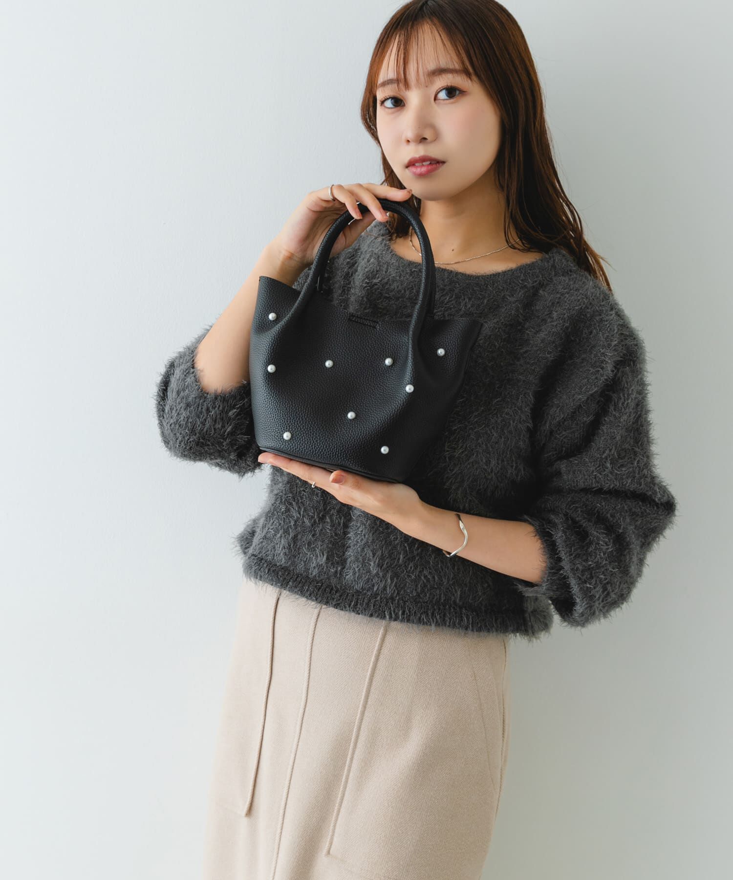 RODE SKO「インバッグ付ミニパールバッグ」|ハンドバッグ|