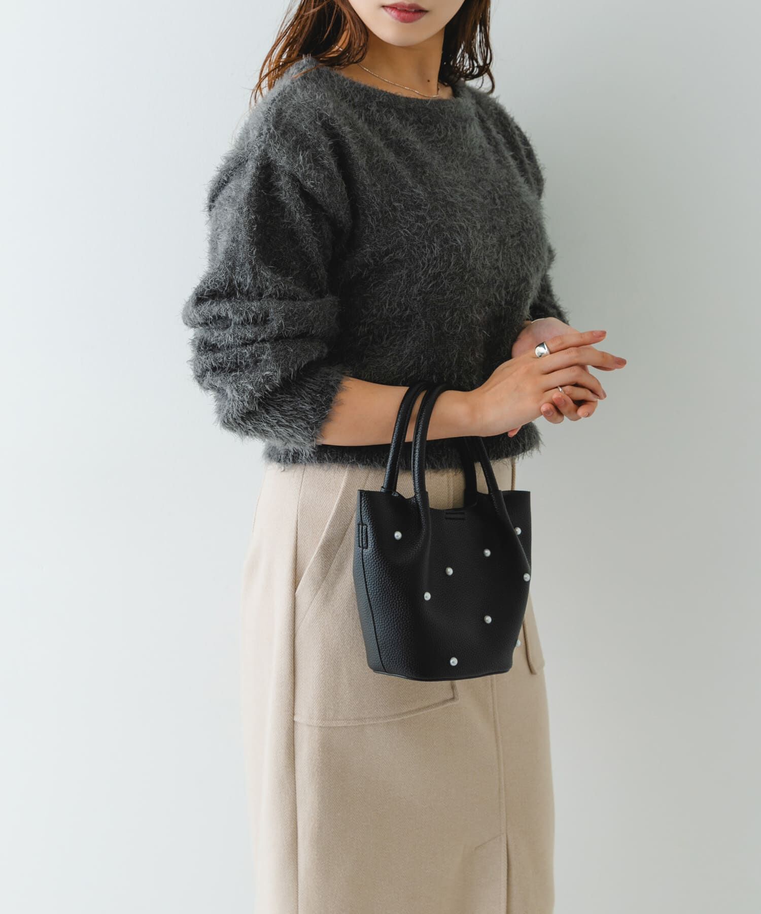 RODE SKO「インバッグ付ミニパールバッグ」|ハンドバッグ|