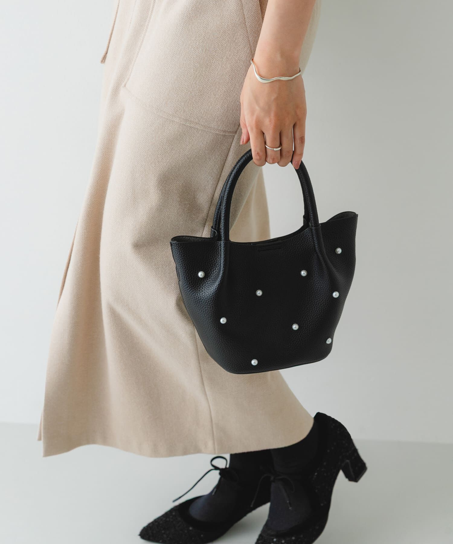 RODE SKO「インバッグ付ミニパールバッグ」|ハンドバッグ|