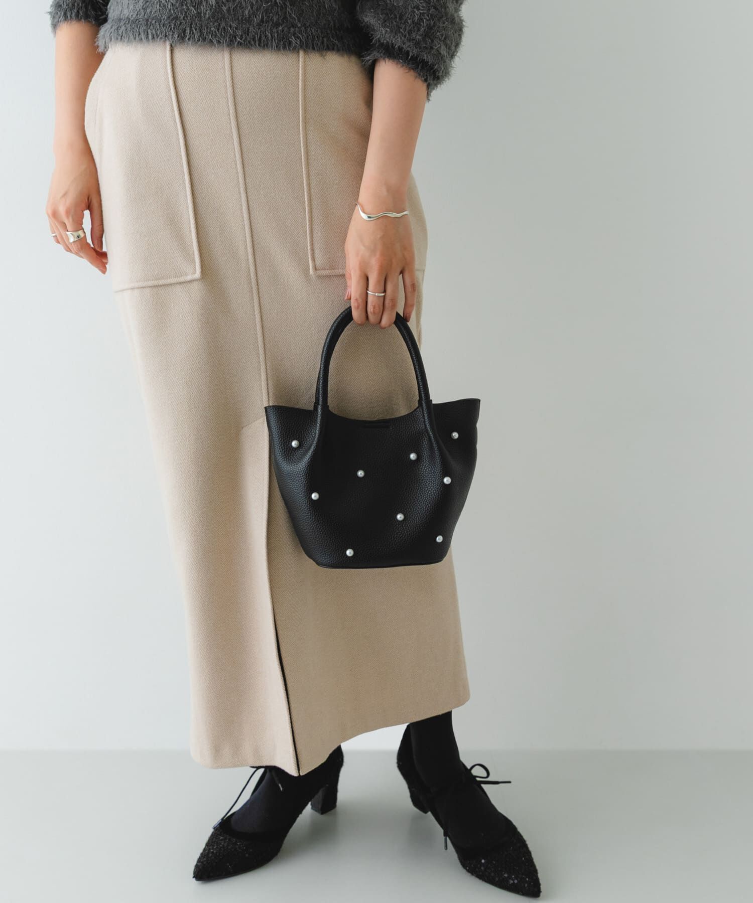 RODE SKO「インバッグ付ミニパールバッグ」|ハンドバッグ|