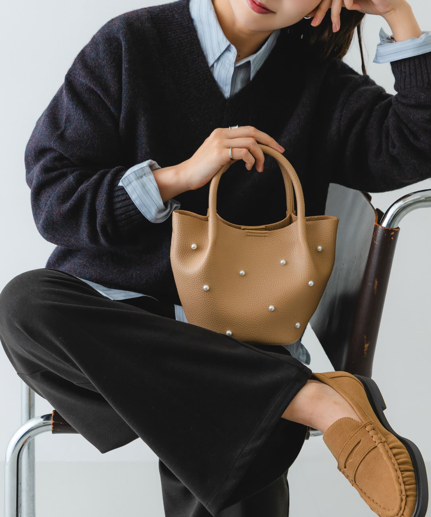 RODE SKO「インバッグ付ミニパールバッグ」|ハンドバッグ|