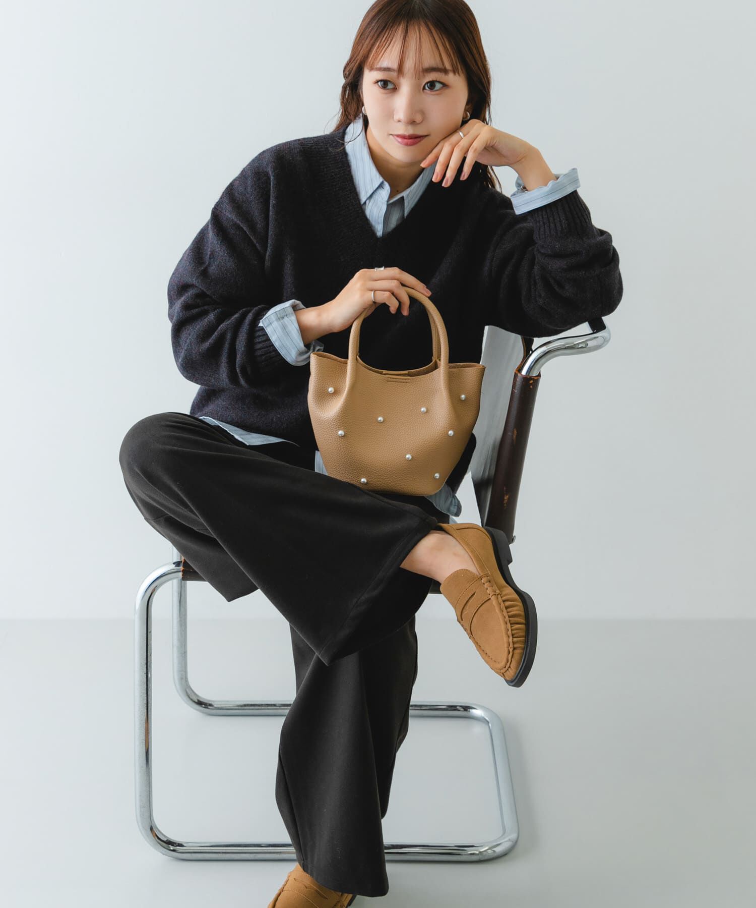 RODE SKO「インバッグ付ミニパールバッグ」|ハンドバッグ|