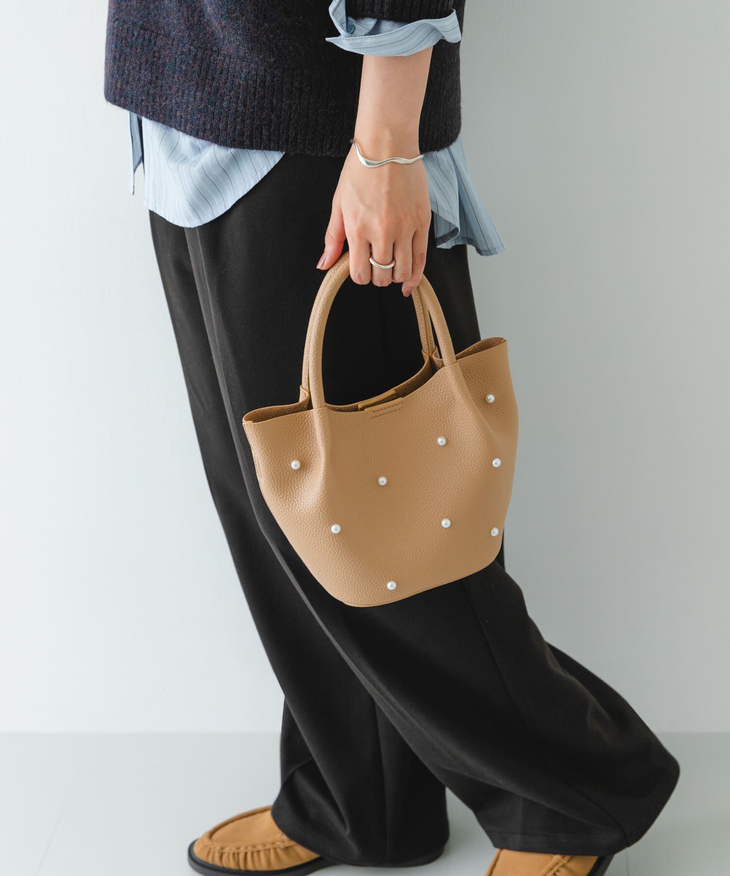 RODE SKO「インバッグ付ミニパールバッグ」|ハンドバッグ|