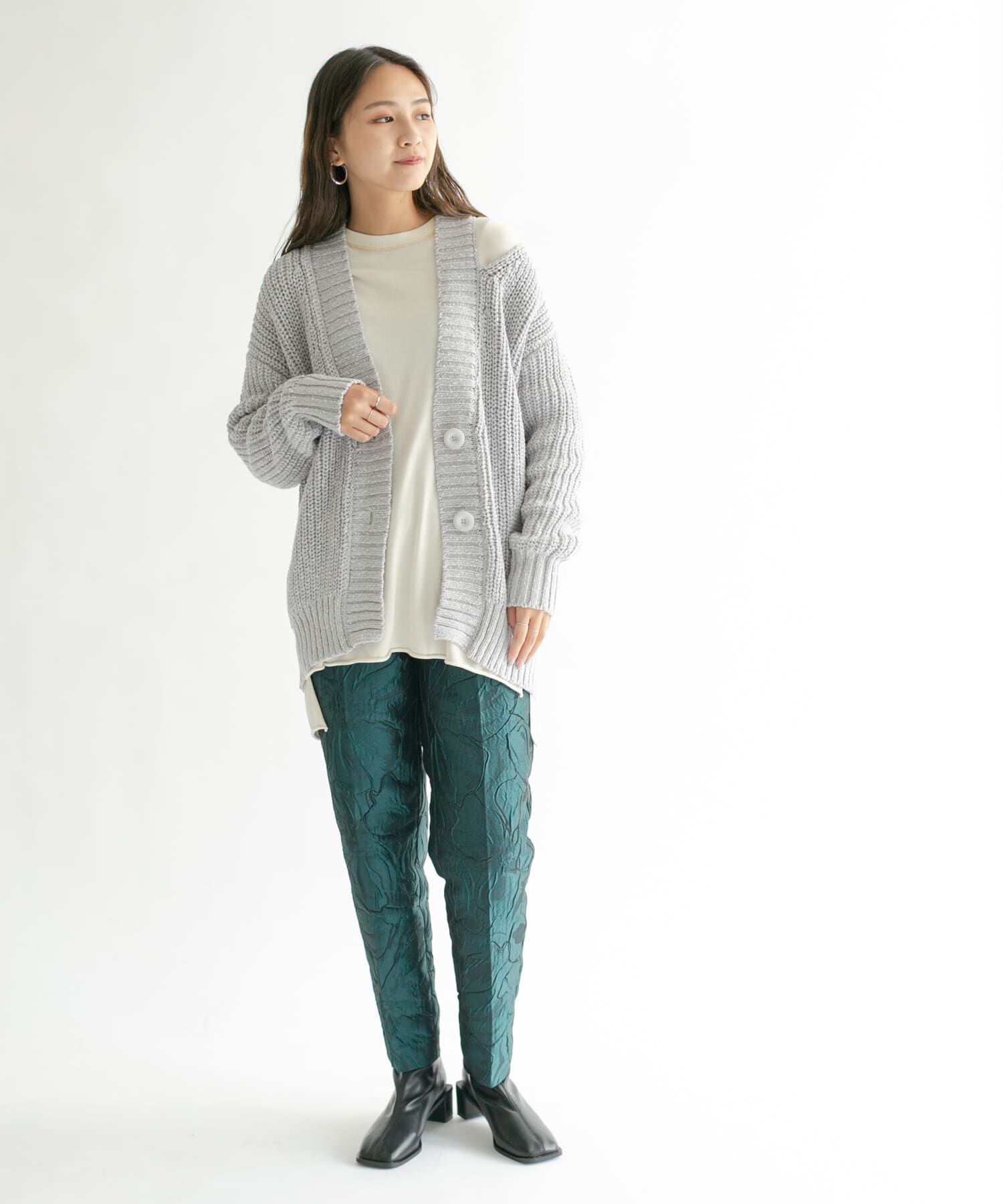  「ショルダースリットBIGカーディガン」|カーディガン|