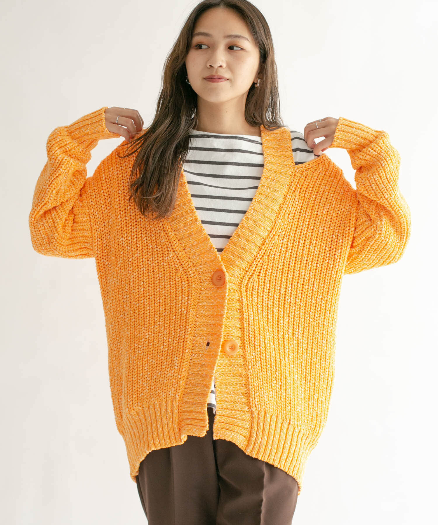  「ショルダースリットBIGカーディガン」|カーディガン|