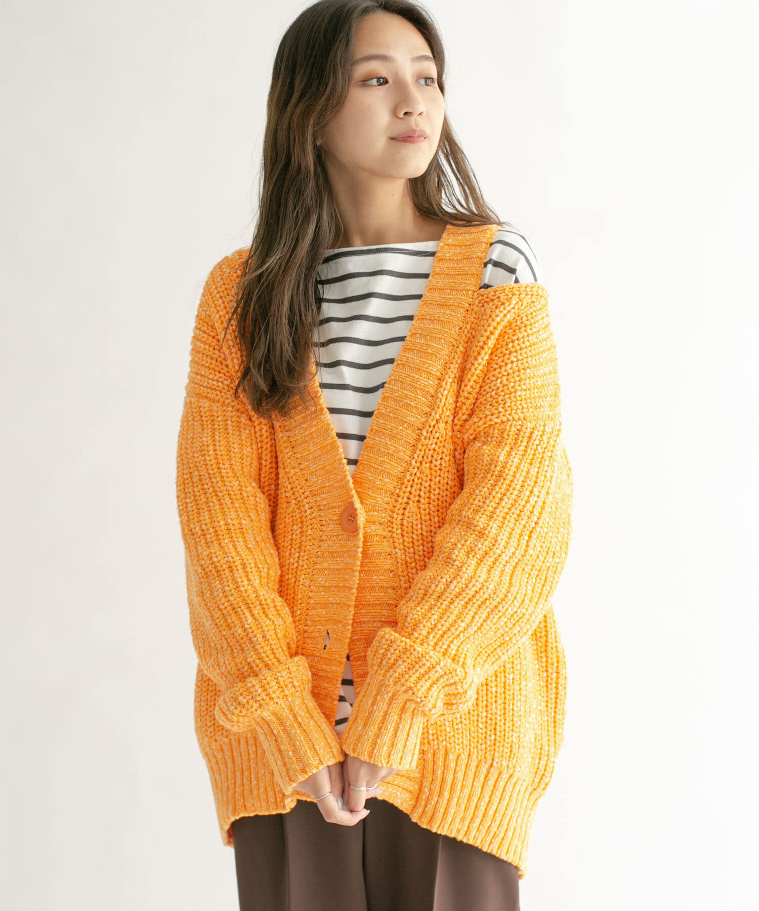  「ショルダースリットBIGカーディガン」|カーディガン|