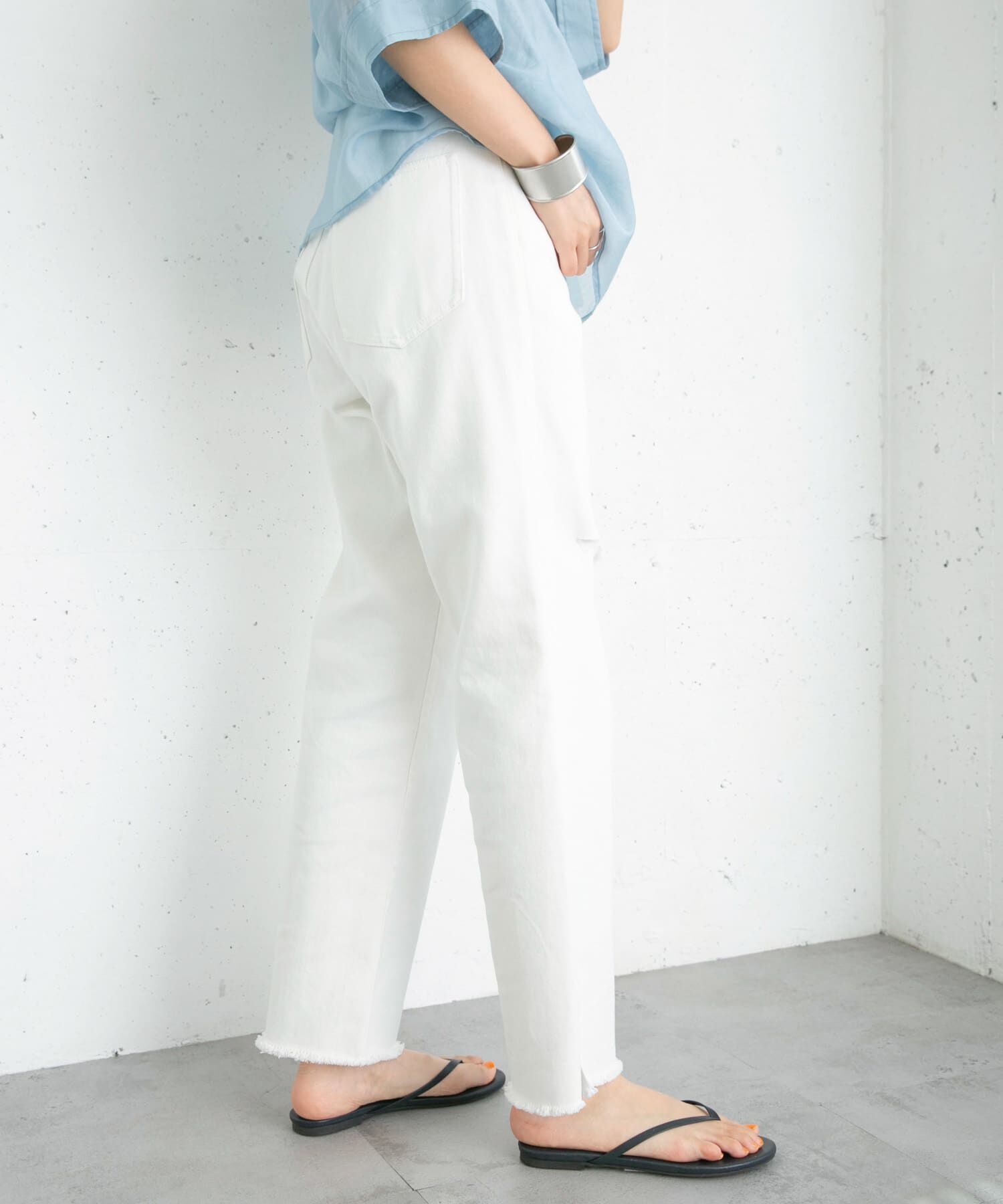  「リメイクダメージスリットデニム」|デニム|