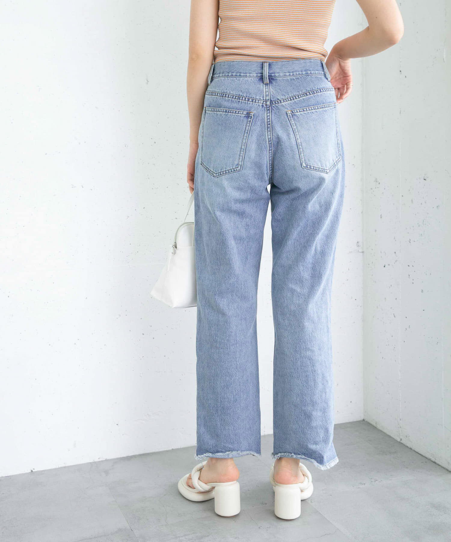  「リメイクダメージスリットデニム」|デニム|