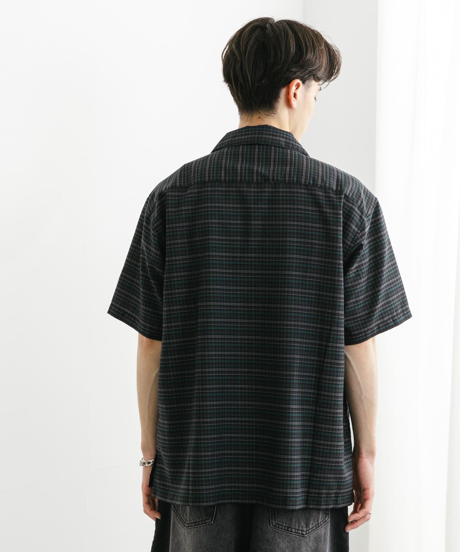 SENSE OF PLACE by URBAN RESEARCH「チェックオープンカラーショートスリーブシャツ」|シャツ・ブラウス|