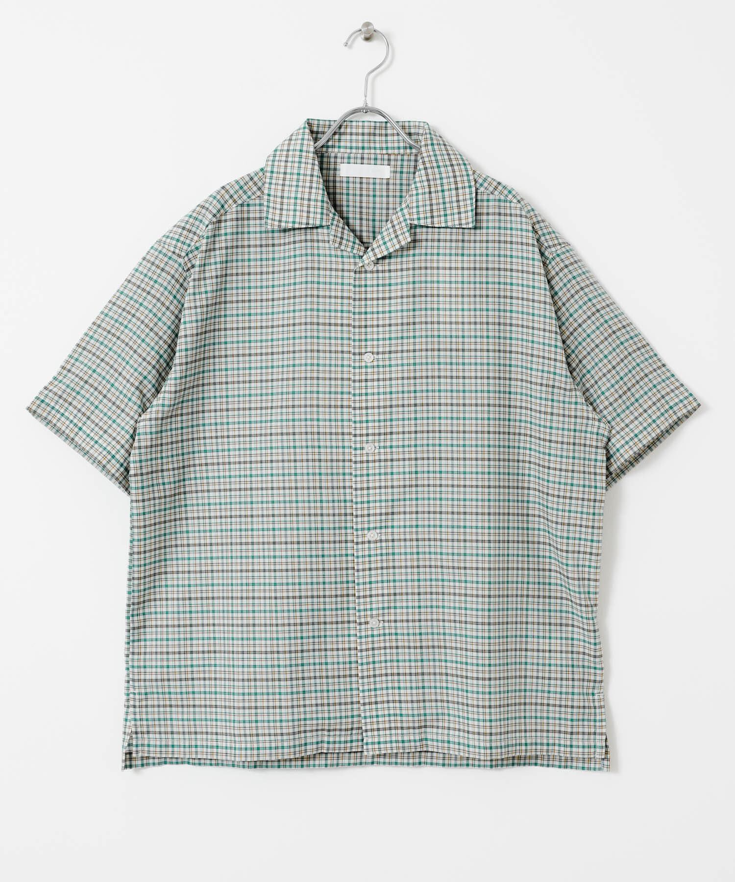 SENSE OF PLACE by URBAN RESEARCH「チェックオープンカラーショートスリーブシャツ」|シャツ・ブラウス|