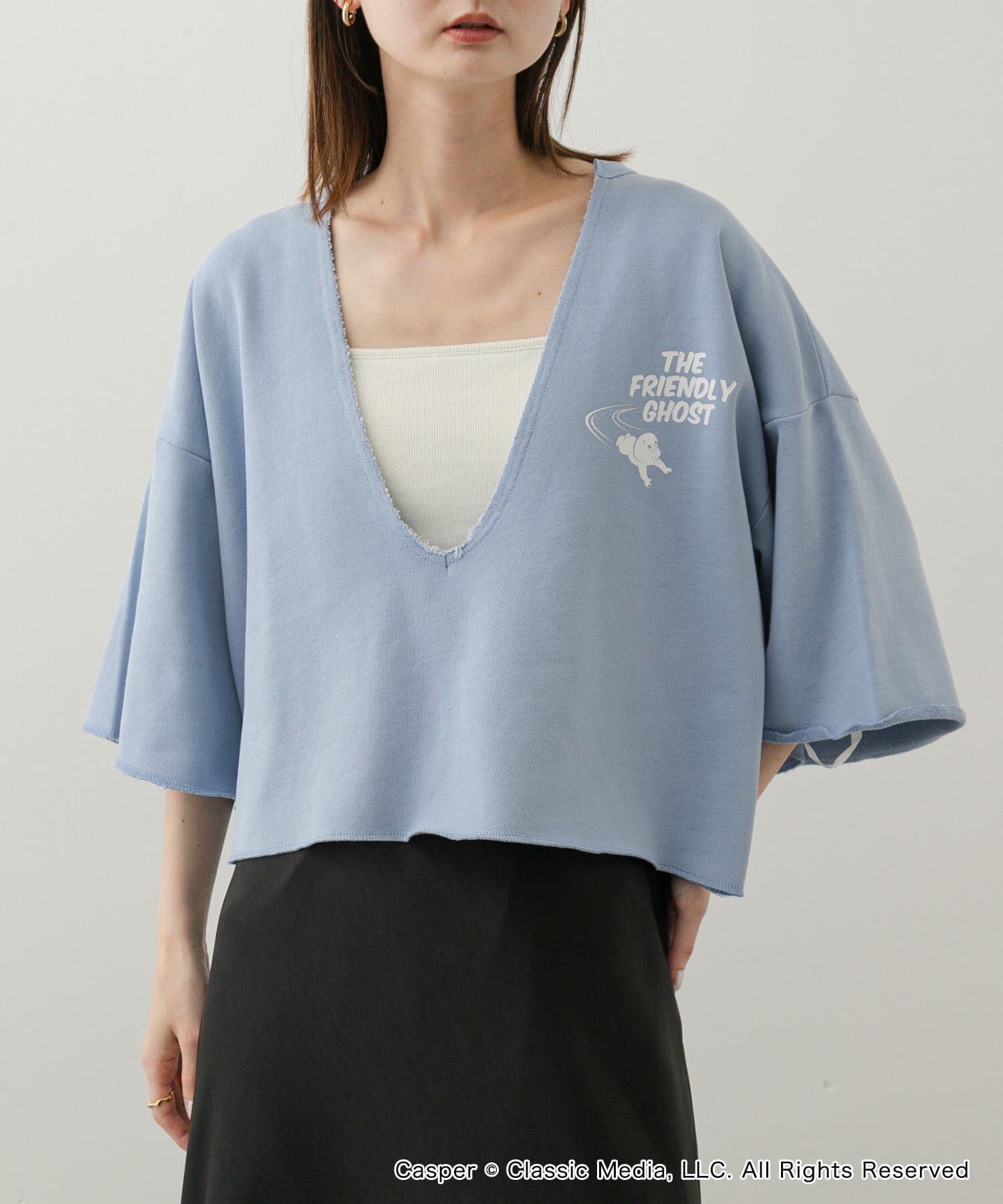 SENSE OF PLACE by URBAN RESEARCH「『別注』Casper&times;SENSE OF PLACE/スキッパートップ」|Tシャツ・カットソー|ブルー