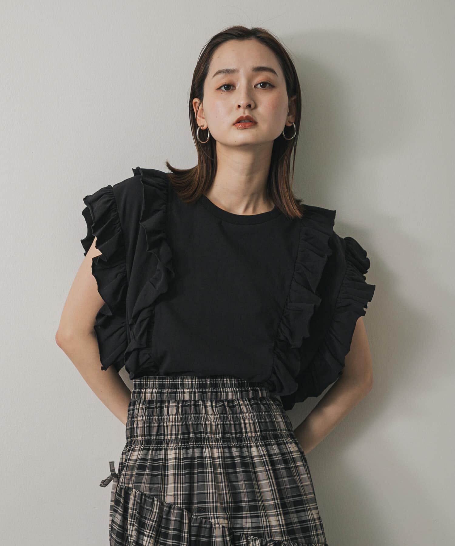 SENSE OF PLACE by URBAN RESEARCH「ギャザーフリルトップ」|Tシャツ・カットソー|