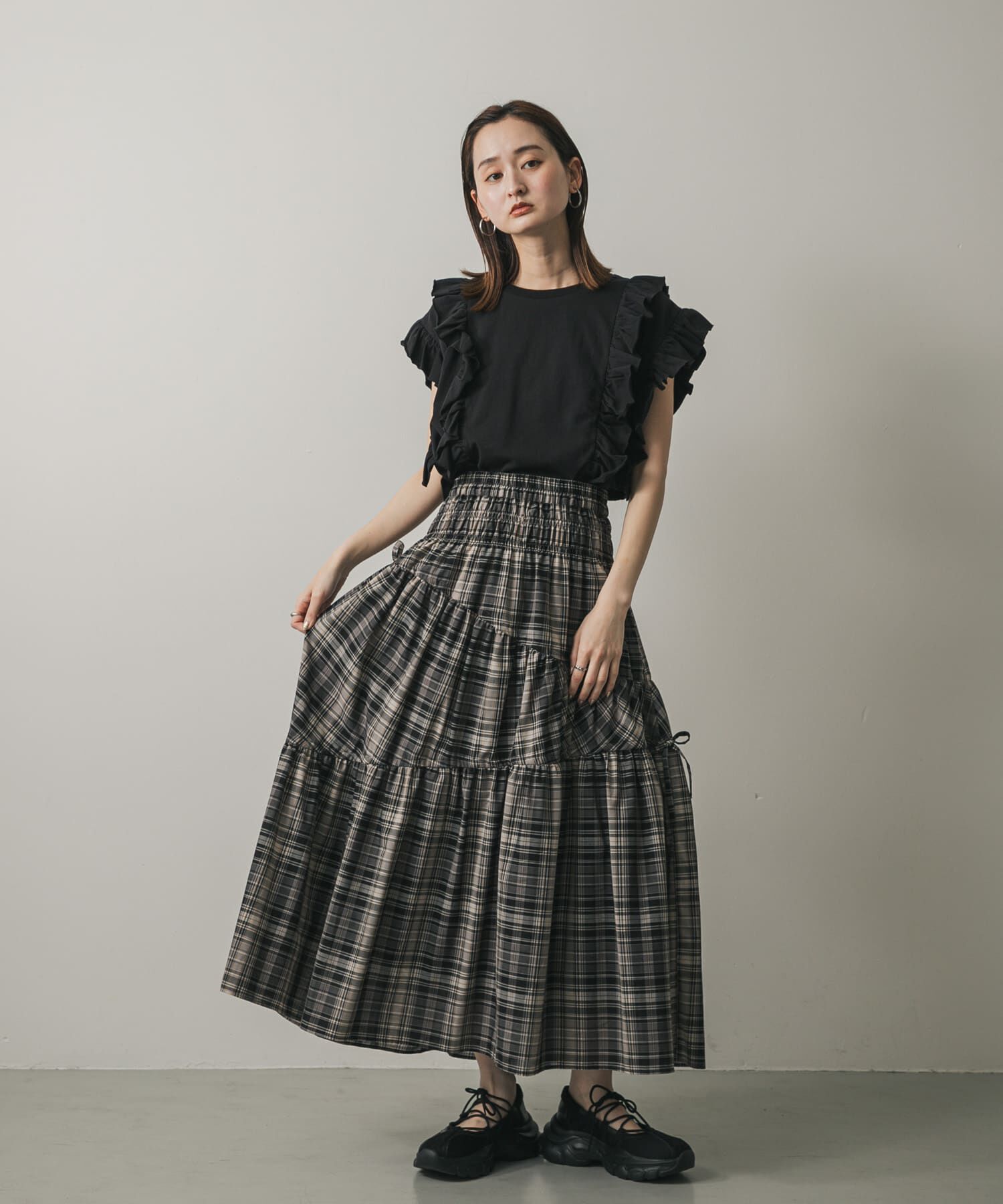 SENSE OF PLACE by URBAN RESEARCH「ギャザーフリルトップ」|Tシャツ・カットソー|