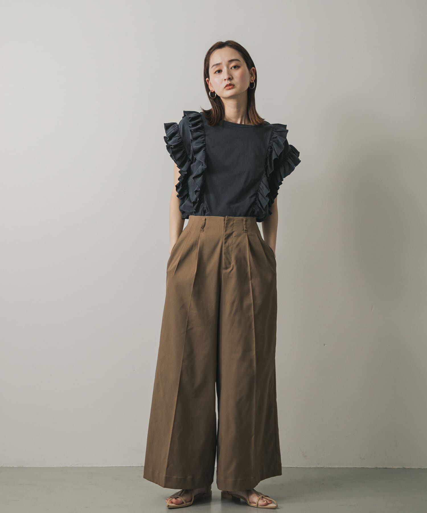 SENSE OF PLACE by URBAN RESEARCH「ギャザーフリルトップ」|Tシャツ・カットソー|