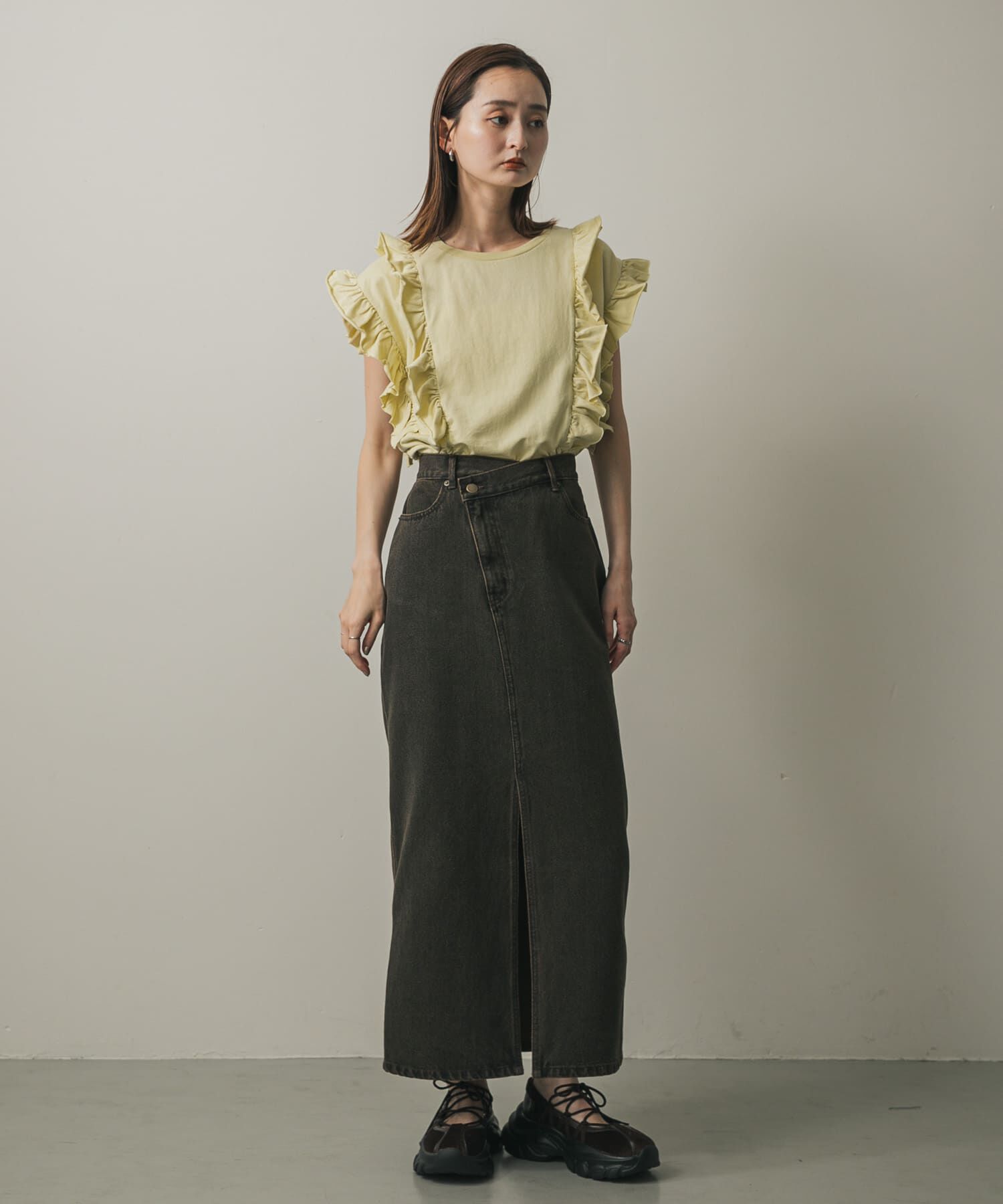 SENSE OF PLACE by URBAN RESEARCH「ギャザーフリルトップ」|Tシャツ・カットソー|