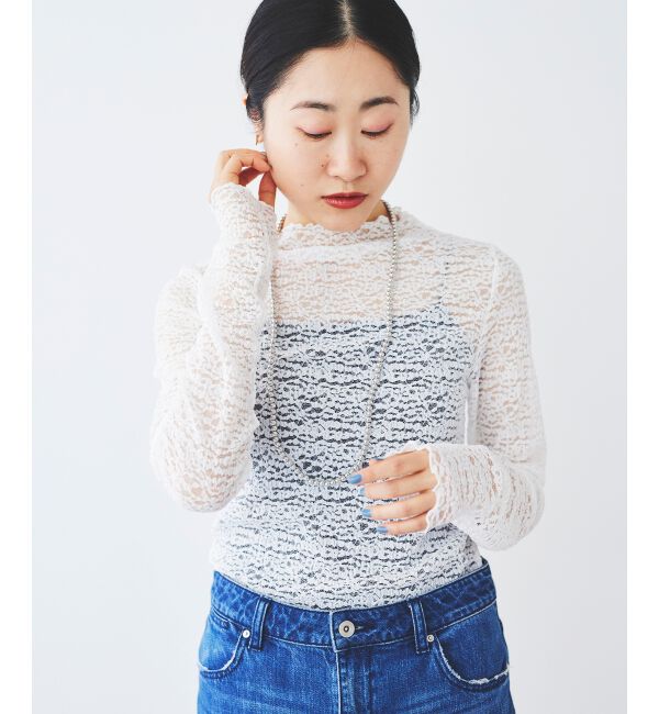 le.coeur blanc「チュールレースプルオーバー」|Tシャツ・カットソー|