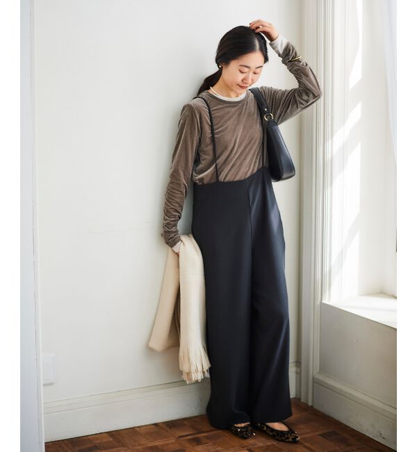 le.coeur blanc「《手洗い可能》ベロアロングスリーブTシャツ」|Tシャツ・カットソー|