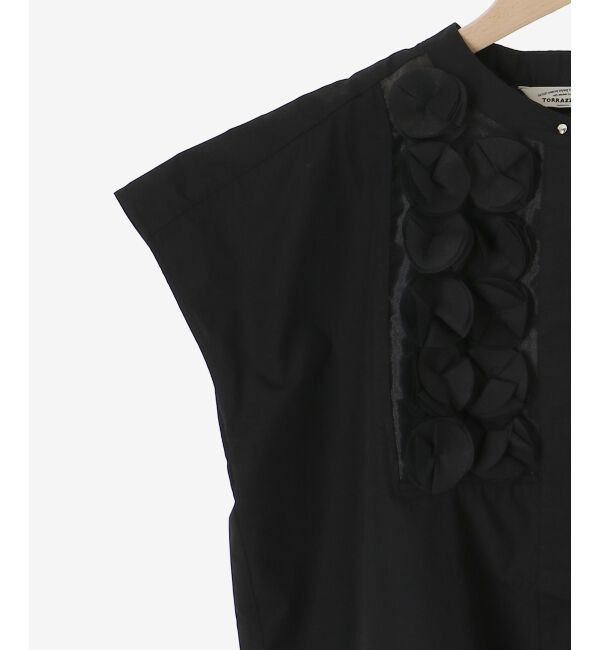  「《手洗い可能》TORRAZZO DONNAフラワーモチーフフレンチスリーブ」|シャツ・ブラウス|