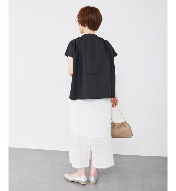  「《手洗い可能》TORRAZZO DONNAフラワーモチーフフレンチスリーブ」|シャツ・ブラウス|