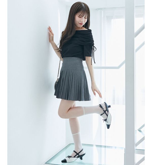  「サイドドロストオフショルカットトップス」|Tシャツ・カットソー|