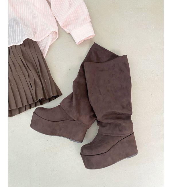  「ブーツカバーセット厚底ブーツ」|ショートブーツ|