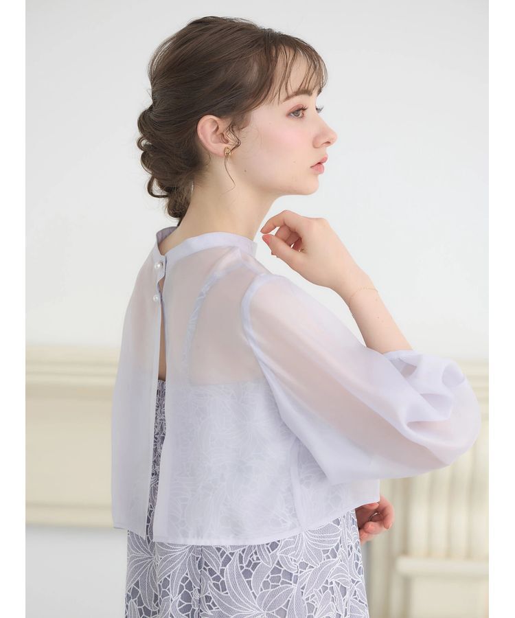 earth music&ecology「SET2点　シアーブラウス+レースキャミワンピース」|ワンピース|