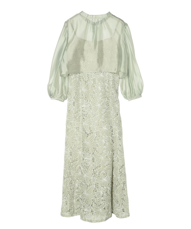 earth music&ecology「SET2点　シアーブラウス+レースキャミワンピース」|ワンピース|