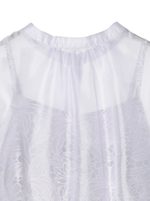 earth music&ecology「SET2点　シアーブラウス+レースキャミワンピース」|ワンピース|