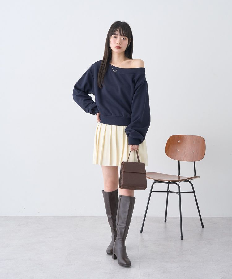 earth music&ecology「ニットプリーツスカート」|スカート|