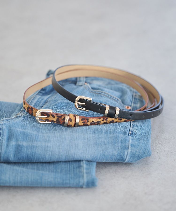 earth music&ecology「ダブルメタルカン 細ベルト」|ベルト|