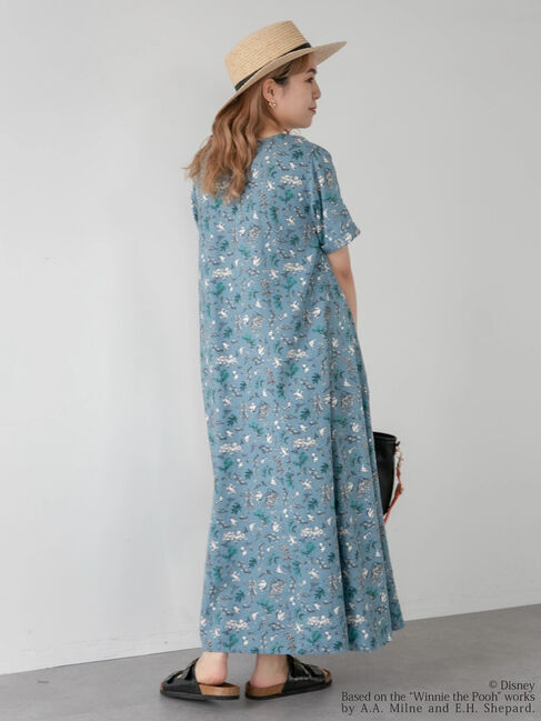  「総柄プリントワンピース/Pooh」|ワンピース|