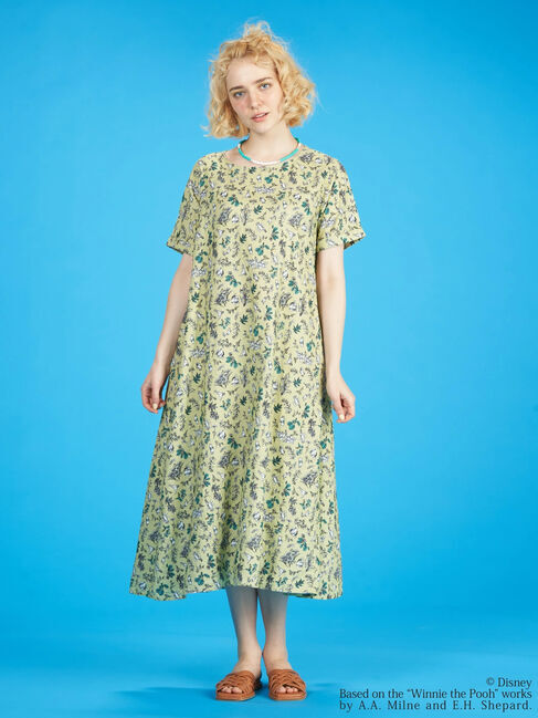  「総柄プリントワンピース/Pooh」|ワンピース|