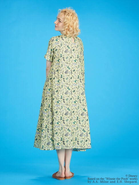  「総柄プリントワンピース/Pooh」|ワンピース|