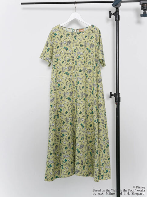  「総柄プリントワンピース/Pooh」|ワンピース|