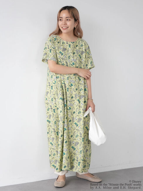  「総柄プリントワンピース/Pooh」|ワンピース|