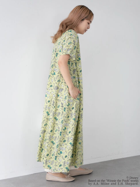 「総柄プリントワンピース/Pooh」|ワンピース|