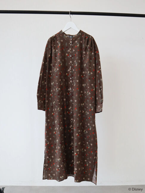  「プリントコーデュロイワンピース/Mickey」|ワンピース|