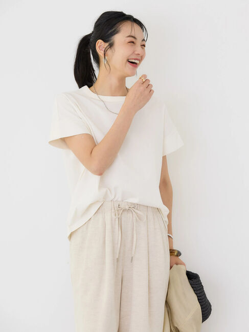 AMERICAN HOLIC「接触冷感ショートスリーブカットプルオーバー」|Tシャツ・カットソー|Ivory