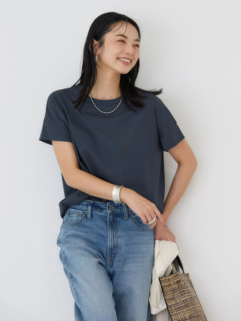 AMERICAN HOLIC「接触冷感ショートスリーブカットプルオーバー」|Tシャツ・カットソー|Navy