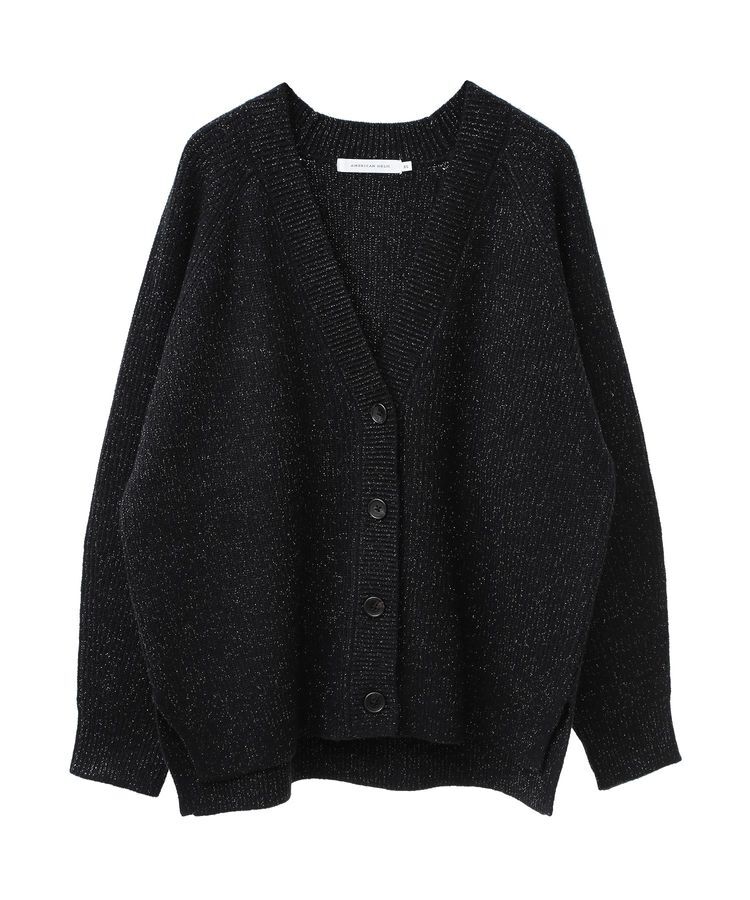 AMERICAN HOLIC「【WEB限定・小柄女性向け】バイパチラメ入りVネック片畦ニットカーディガン」|カーディガン|