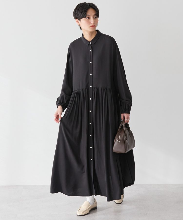 AMERICAN HOLIC「サラックールアソートギャザーワンピース」|ワンピース|Black