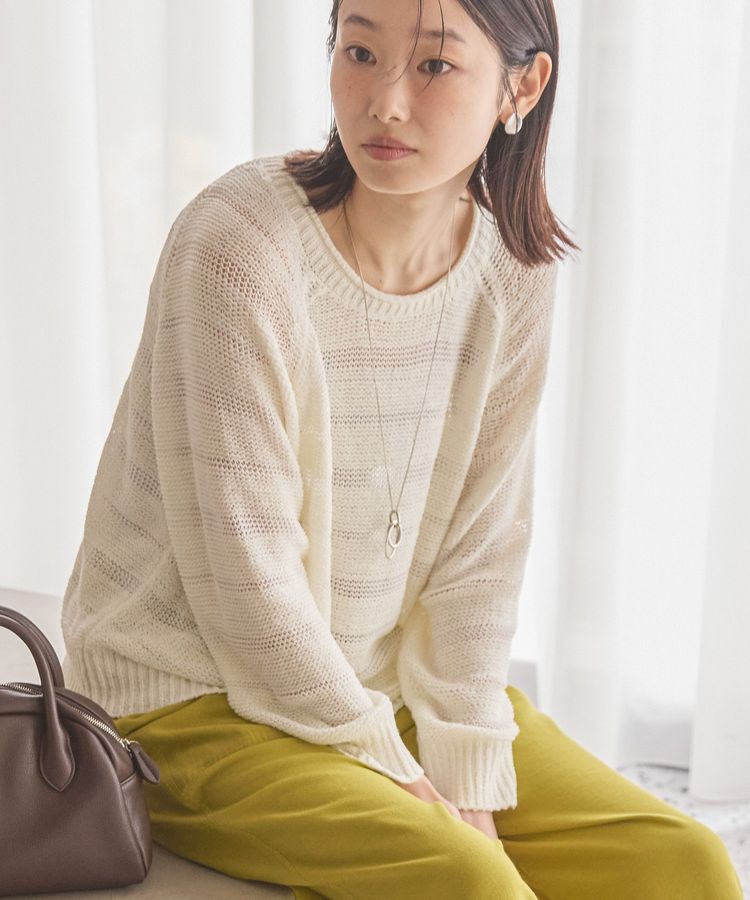 AMERICAN HOLIC「透かし編みニットプルオーバー」|ニット・セーター|Ivory