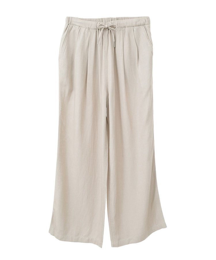 AMERICAN HOLIC「接触冷感リネンブレンドタックワイドパンツ」|その他|