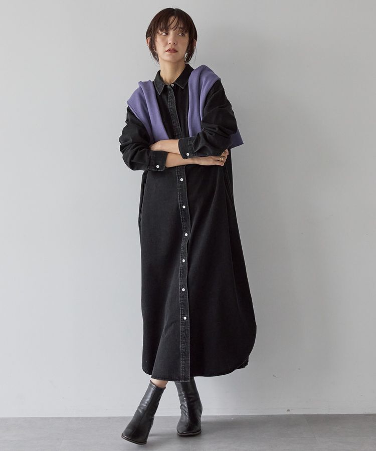 AMERICAN HOLIC「【WEB限定】デニムワンピース」|ワンピース|Black