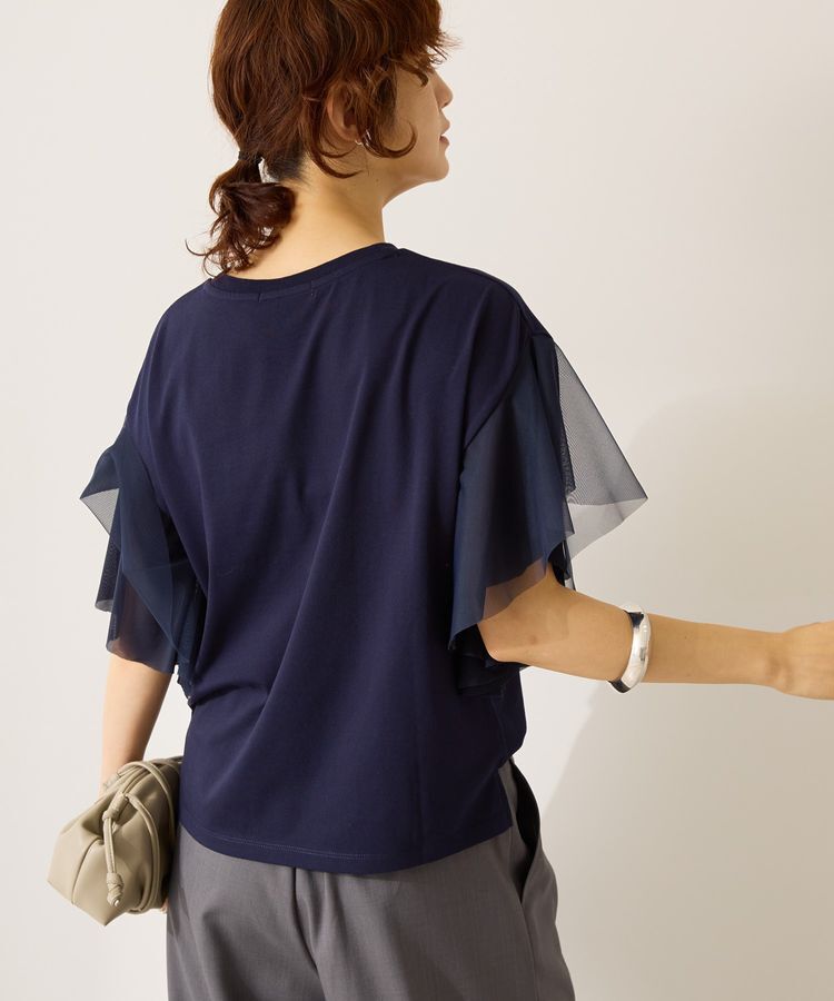 AMERICAN HOLIC「袖チュールサイドスリットプルオーバー」|Tシャツ・カットソー|