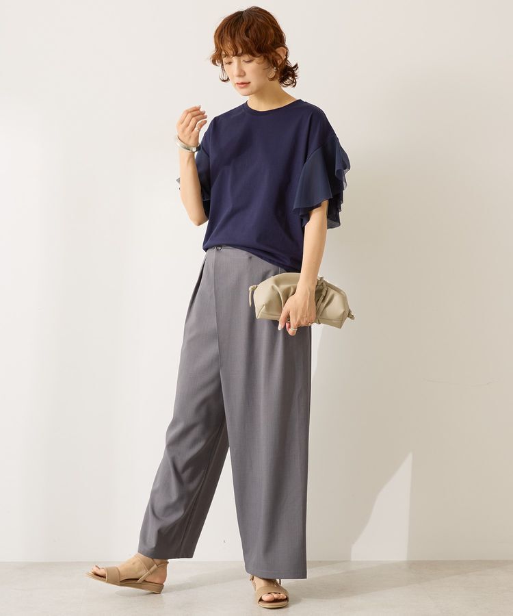 AMERICAN HOLIC「袖チュールサイドスリットプルオーバー」|Tシャツ・カットソー|