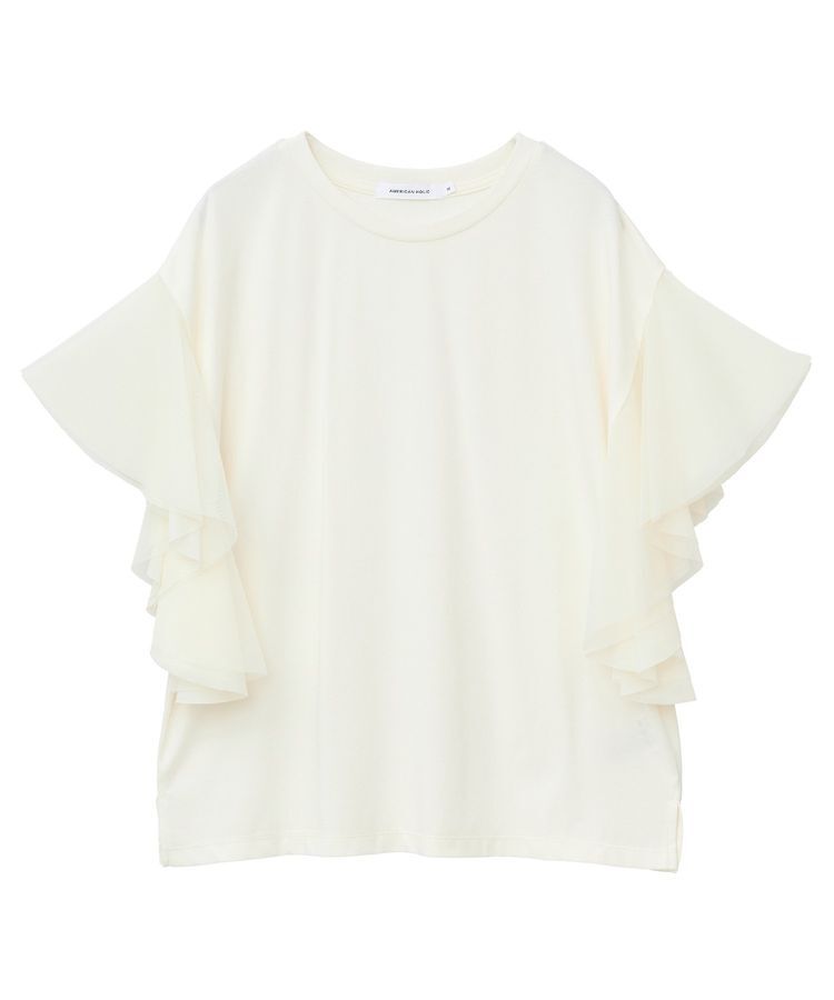 AMERICAN HOLIC「袖チュールサイドスリットプルオーバー」|Tシャツ・カットソー|