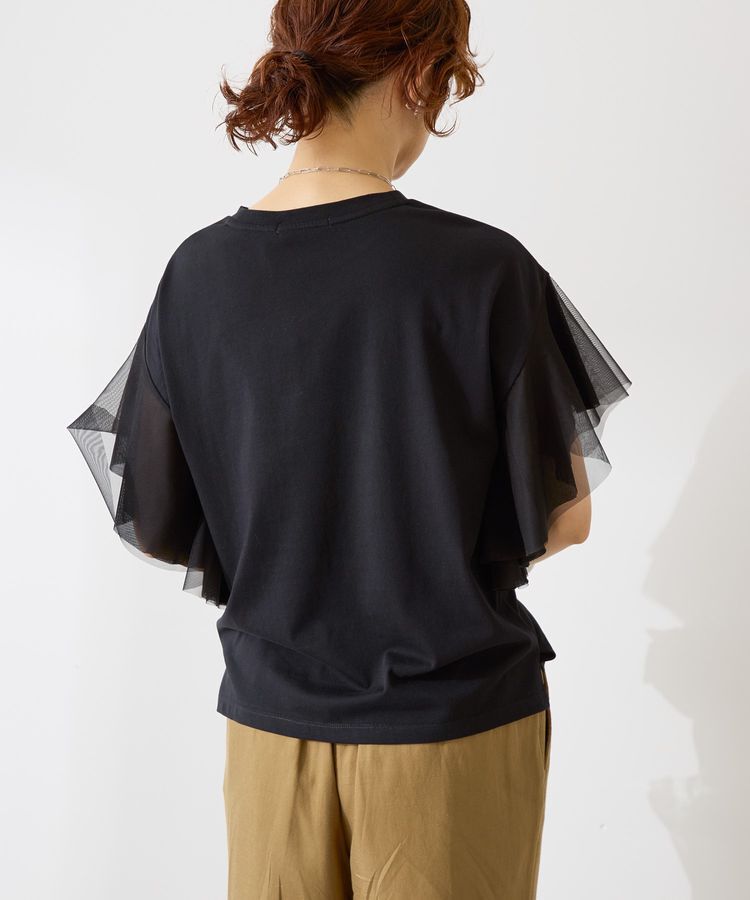 AMERICAN HOLIC「袖チュールサイドスリットプルオーバー」|Tシャツ・カットソー|