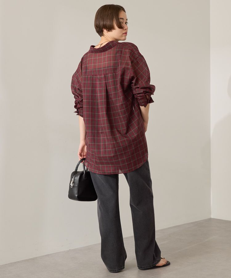 AMERICAN HOLIC「シアーチェック柄オーバーシャツ」|シャツ・ブラウス|