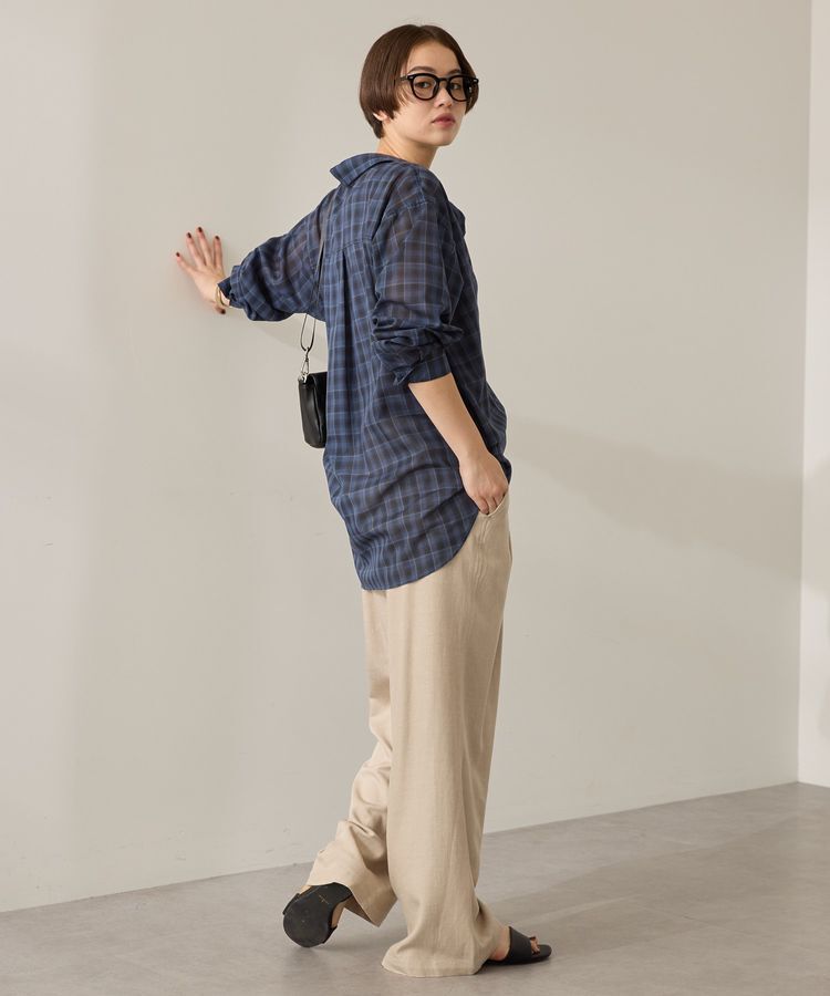 AMERICAN HOLIC「シアーチェック柄オーバーシャツ」|シャツ・ブラウス|